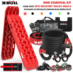 4X4 Recovery Kit With Kinetic Rope, Snatch Strap, And Tracks Gen3.0 - Red