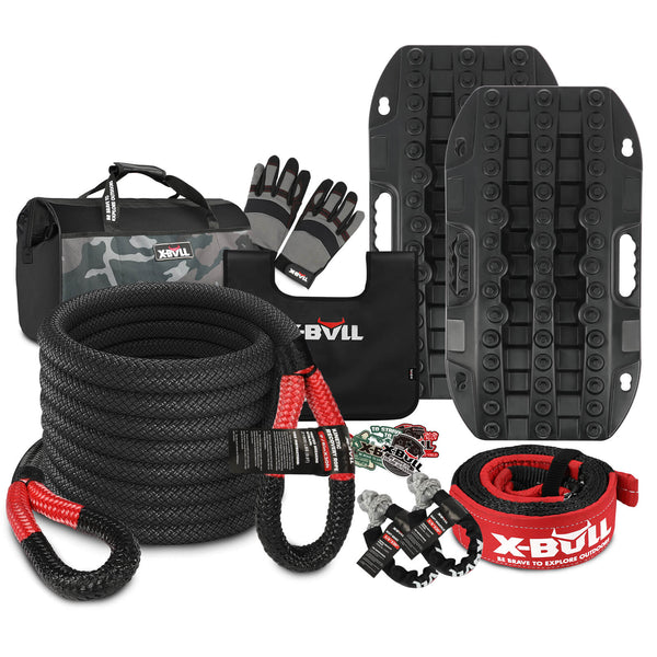  4Wd Recovery Kit With Winch, Kinetic Rope, And Snatch Strap