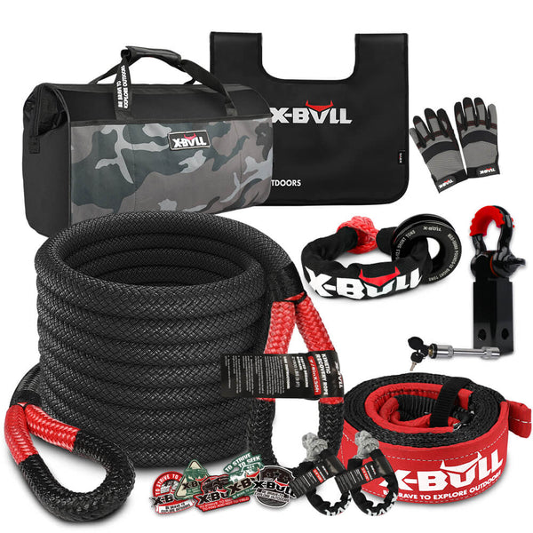 Kinetic Recovery Rope Kit With Snatch Strap, Soft Shackles, - 4Wd