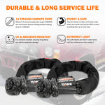 4Wd Recovery Kit With Snatch Strap, Soft Shackles, And Snatch Block Pulley