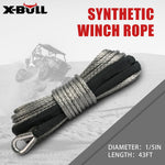 Synthetic Winch Rope 5.5Mm X 13M For Offroad Recovery