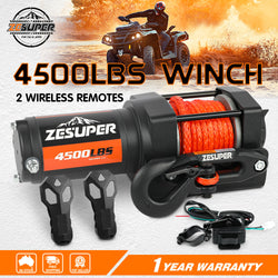 4500Lb Electric Winch 12V Wireless Portable Atv Utv Boat Trailer