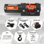 12V Winch 4500Lbs Electric Winch Atv Winch Synthetic Rope Boat Trailer