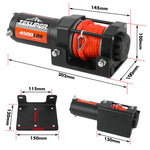 12V Winch 4500Lbs Electric Winch Atv Winch Synthetic Rope Boat Trailer