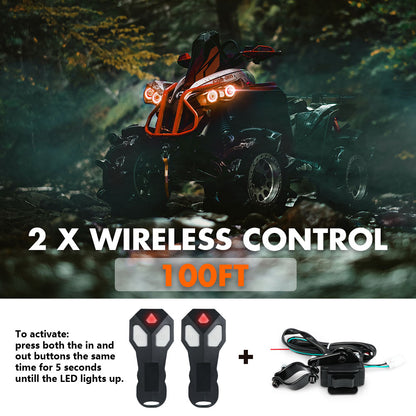12V Winch 4500Lbs Electric Winch Atv Winch Synthetic Rope Boat Trailer
