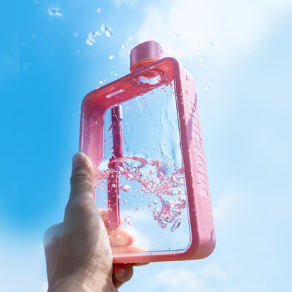 A5 Flat Water Bottle Portable Travel Mug Bpa Free Water Bottle
