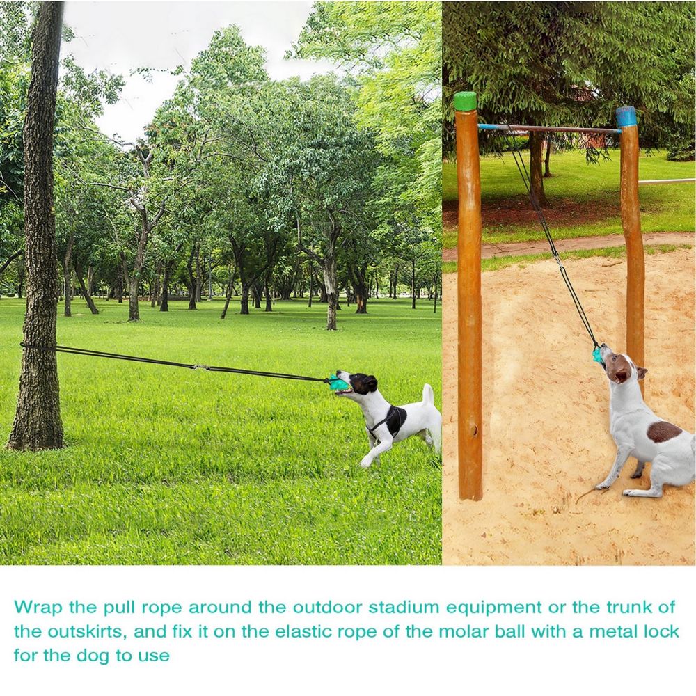 Portable Dog Tie-Out Stick Set Outdoor Interactive Tug Of  War Toy
