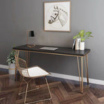 2 X Table Light With Triangle Metal Base With Copper Plating Led Vintage Globe Included