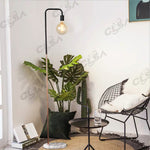 2 X Led Floor Light With Marble Base And Metal Matt Black