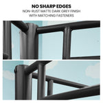 2In1 King Single Metal Bunk Bed Frame With Modular Design Dark