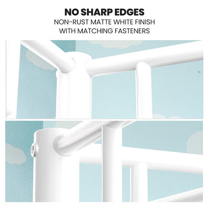 2In1 King Single Metal Bunk Bed Frame With Modular Design Matte - 4