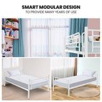 2In1 King Single Metal Bunk Bed Frame With Modular Design Matte