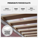 Wooden Single Sofa Bed Frame With Storage Drawers - White Slat