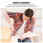 Wooden Single Sofa Bed Frame With Storage Drawers - White Slat