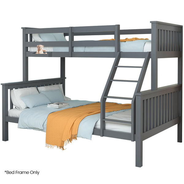  Bunk Bed Triple Wooden Single Over Double Beds For Kids Solid Pine