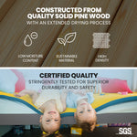 Bunk Bed Triple Wooden Single Over Double Beds For Kids Solid Pine