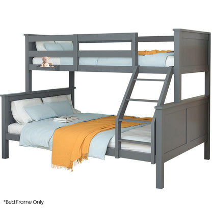 Triple Wooden Single Over Double Bunk Bed Frame For Kids