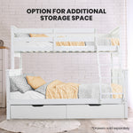 Triple Wooden Single Over Double Bunk Bed Frame For Kids