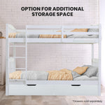 Wooden Kids Bunk Bed Frame With Modular Design That Can Convert To