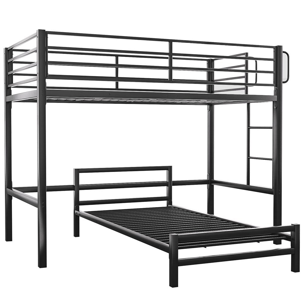 Single Loft Bed And Single Underbed Multifunctional Space Saving