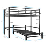 Single Loft Bed And Single Underbed Multifunctional Space Saving