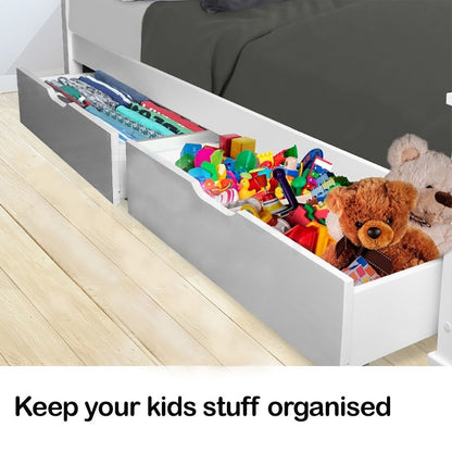 Trundle Under Bed Storage Drawers 2 Pieces White Storage Design