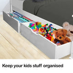 Trundle Under Bed Storage Drawers 2 Pieces White Storage Design