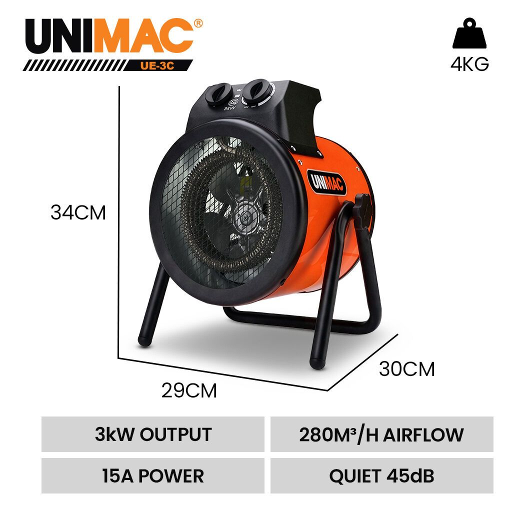 3kW Industrial Space Heater 15A Workshop | Home & Living
