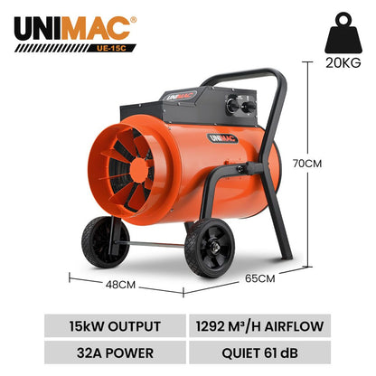 15kW Industrial Electric Fan Heater 3 Phase | Home & Living
