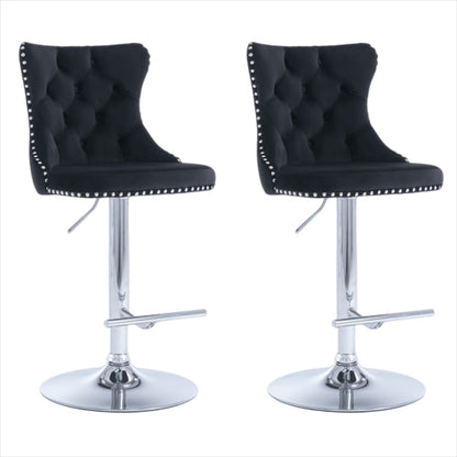 Adjustable Bar Stool Velvet