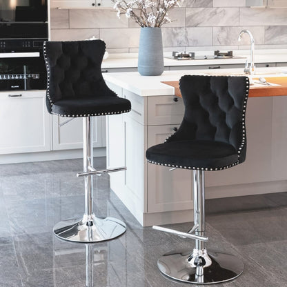 Adjustable Bar Stool Velvet