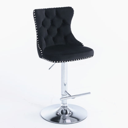 Adjustable Bar Stool Velvet