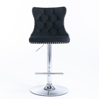 Adjustable Bar Stool Velvet