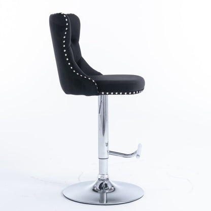 Adjustable Bar Stool Velvet