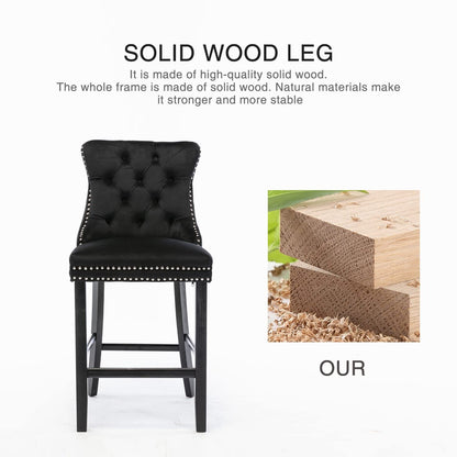 Velvet Bar Stools With Studs