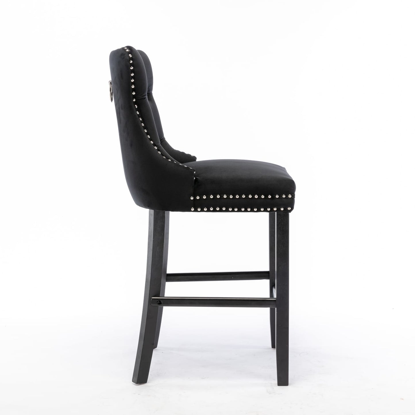 Velvet Bar Stools With Studs