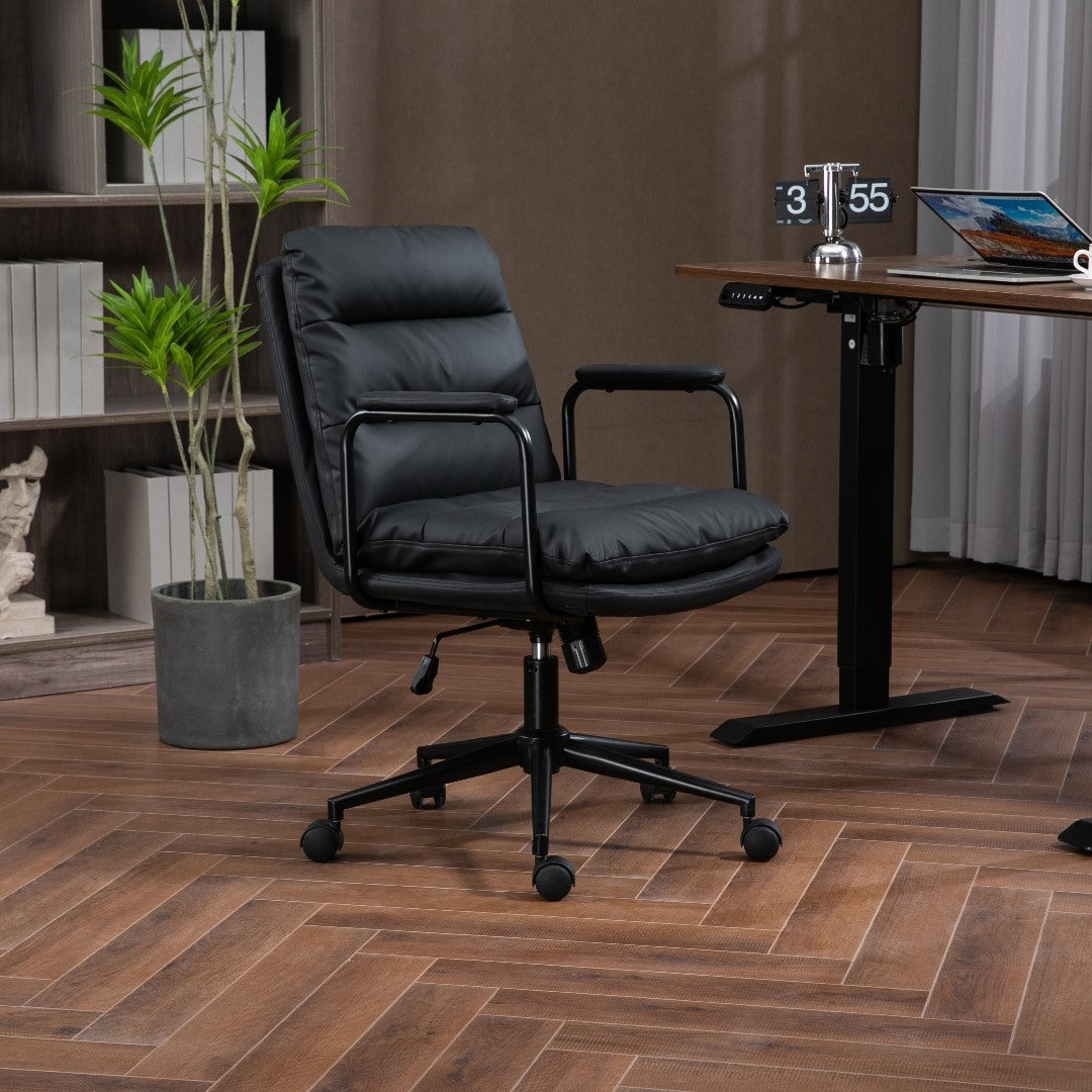 Leather Office Chair -Black