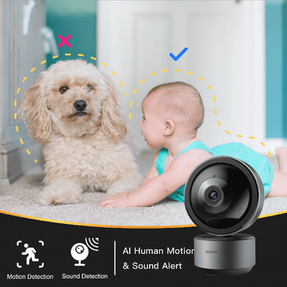 Arenti 2K Indoor Pan & Tilt Security Camera Dome1
