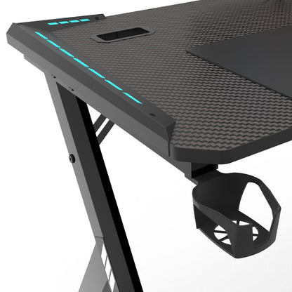 Rgb Gaming Desk Y Shape Black 100Cm