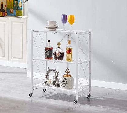 Foldable Storage Shelf 3 Tier (White)