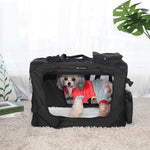 FEANDREA Dog Kennel Transport Box Folding Fabric Pet Carrier 70cm