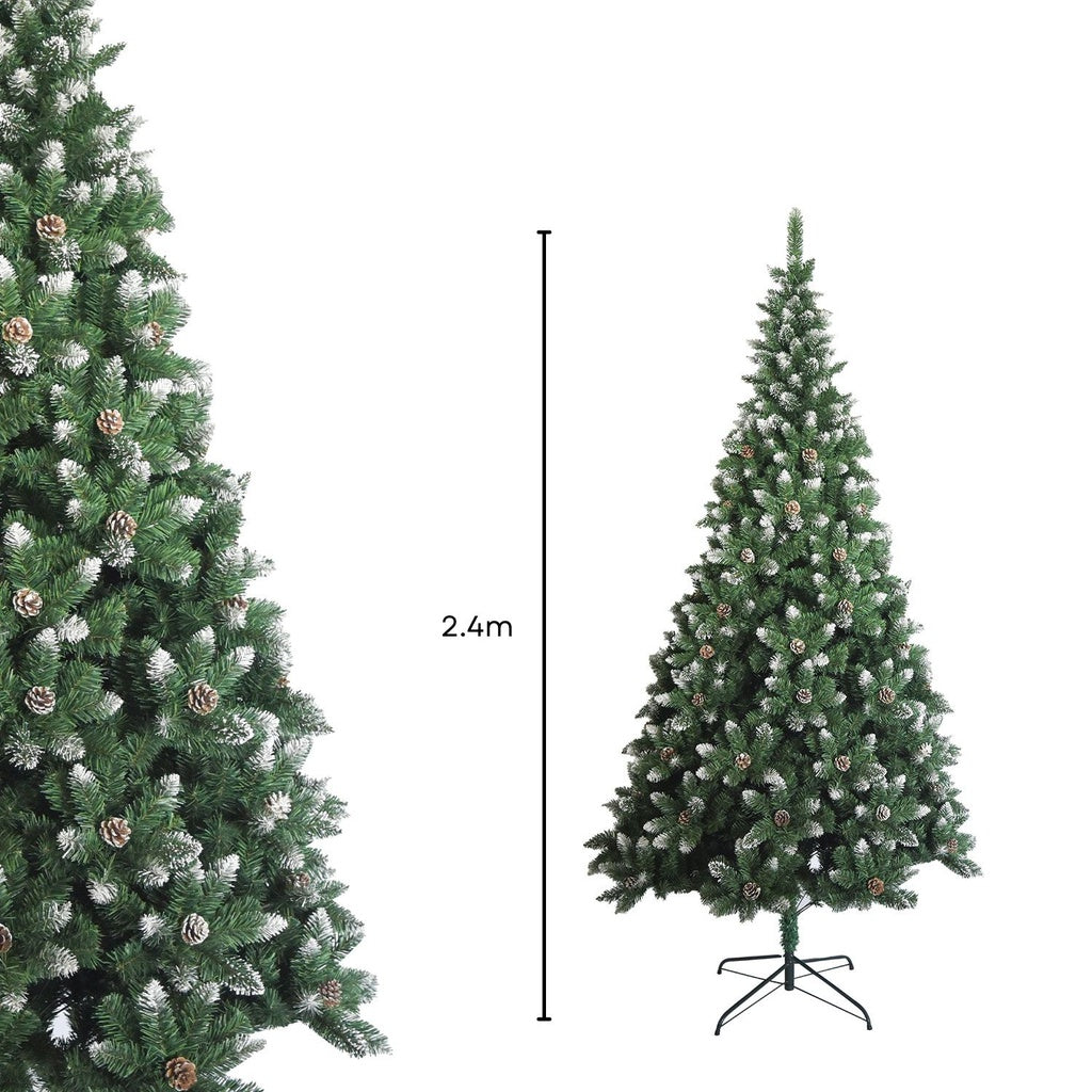 2.4M Christmas Tree With White Snow