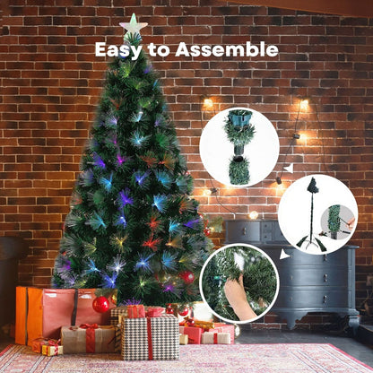 2.1m Fiber Optic Artificial Christmas Trees FS-TREE-03