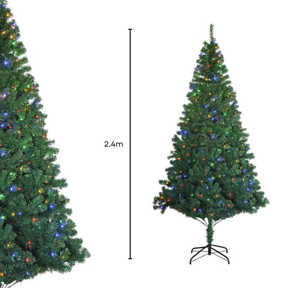 2.4M Christmas Tree With 4 Colour Led