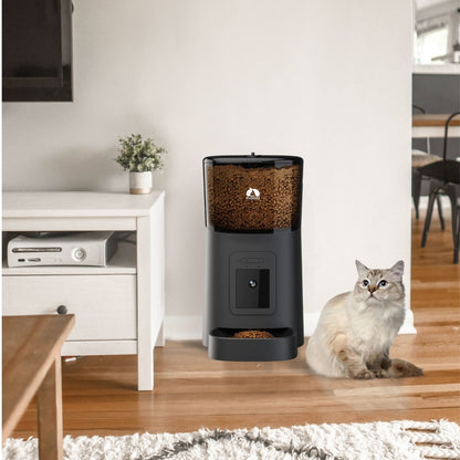Smart Pet Feeder With Camera - Black -