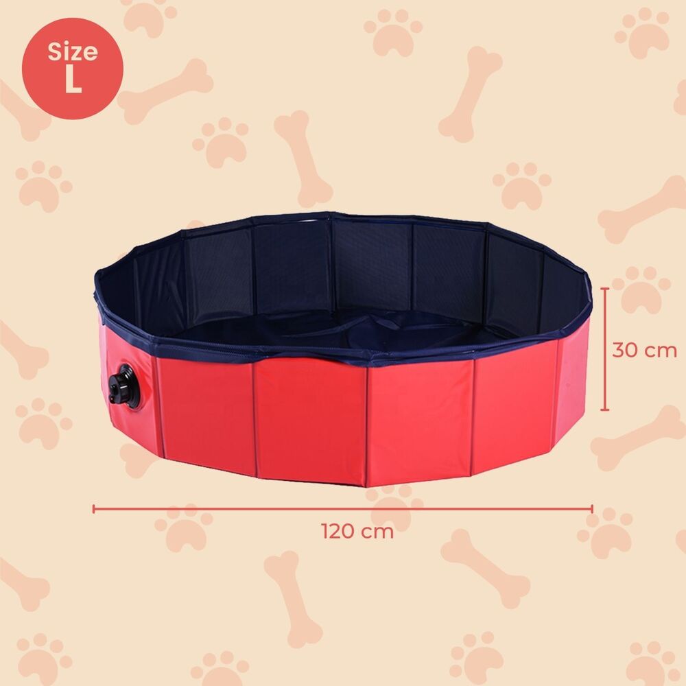 Pet Pool 120Cm*30Cm Xl Red