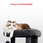 145Cm Plush Cat Condo Cat Tree Dark Grey