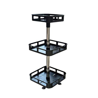 3 Tier Rotating Spice Rack Square Shape White/Black