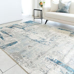 Floor Mat Abstract Blue Grey 160*230Cm