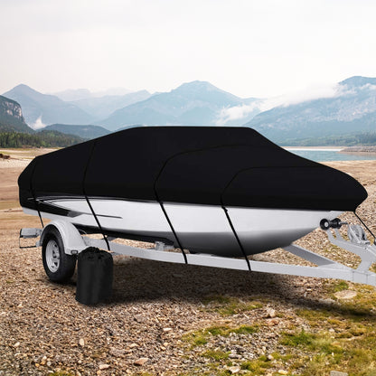 14-16 Ft Waterproof Boat Cover (Black)